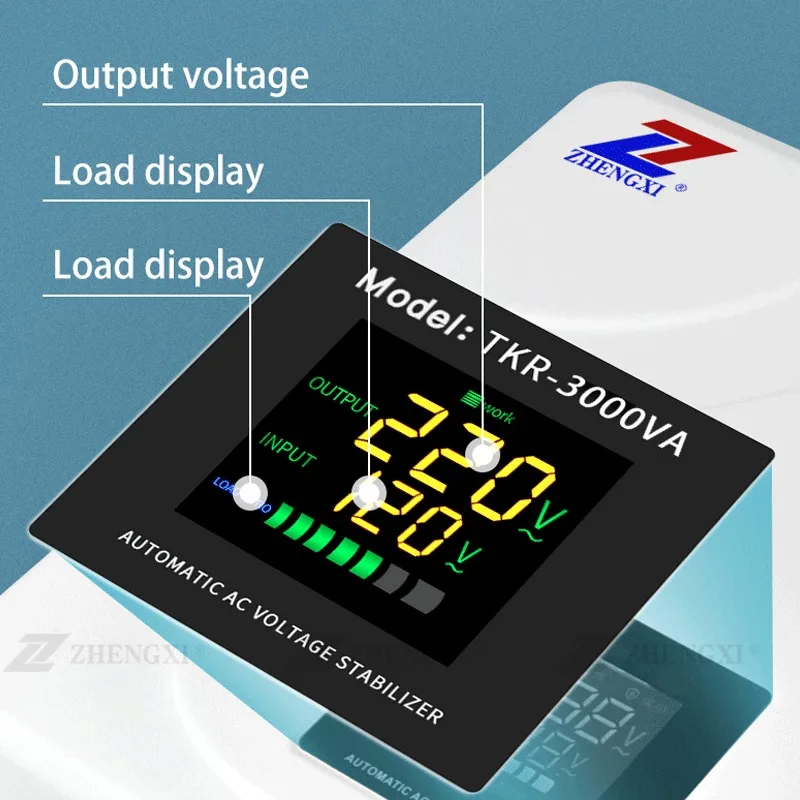 Jednofazowy z wyświetlaczem cyfrowym 1kva 2kva 3kva 5kva 8kva 10kva montaż ścienny Ac automatyczne regulatory napięcia/stabilizatory