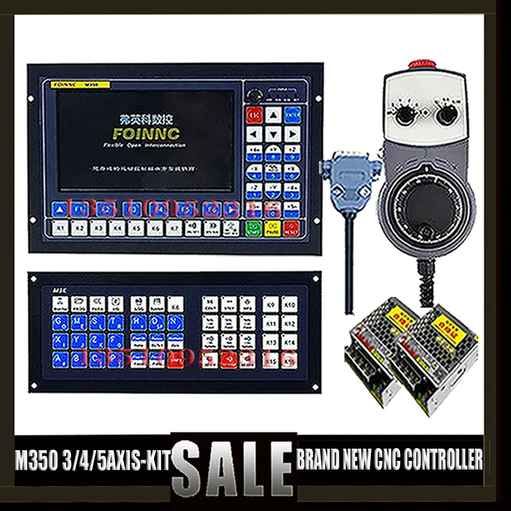 M350 3/4/5 Axis Cnc System Motor Controller Kit 1mhz G Code Support Tool Library /Atc With Extended Keyboard, Mpg,75w24v