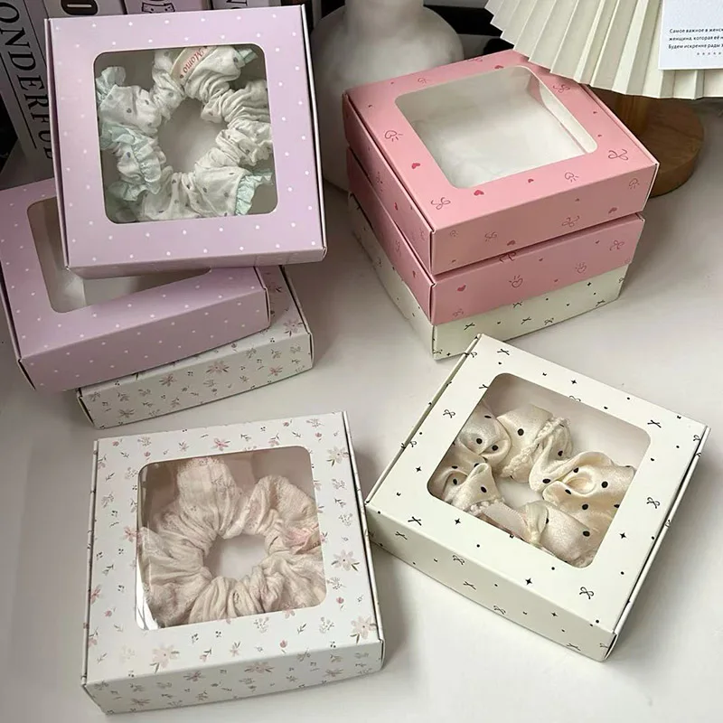 Kraft Paper Gift Boxes with Window, 1/5 PCS