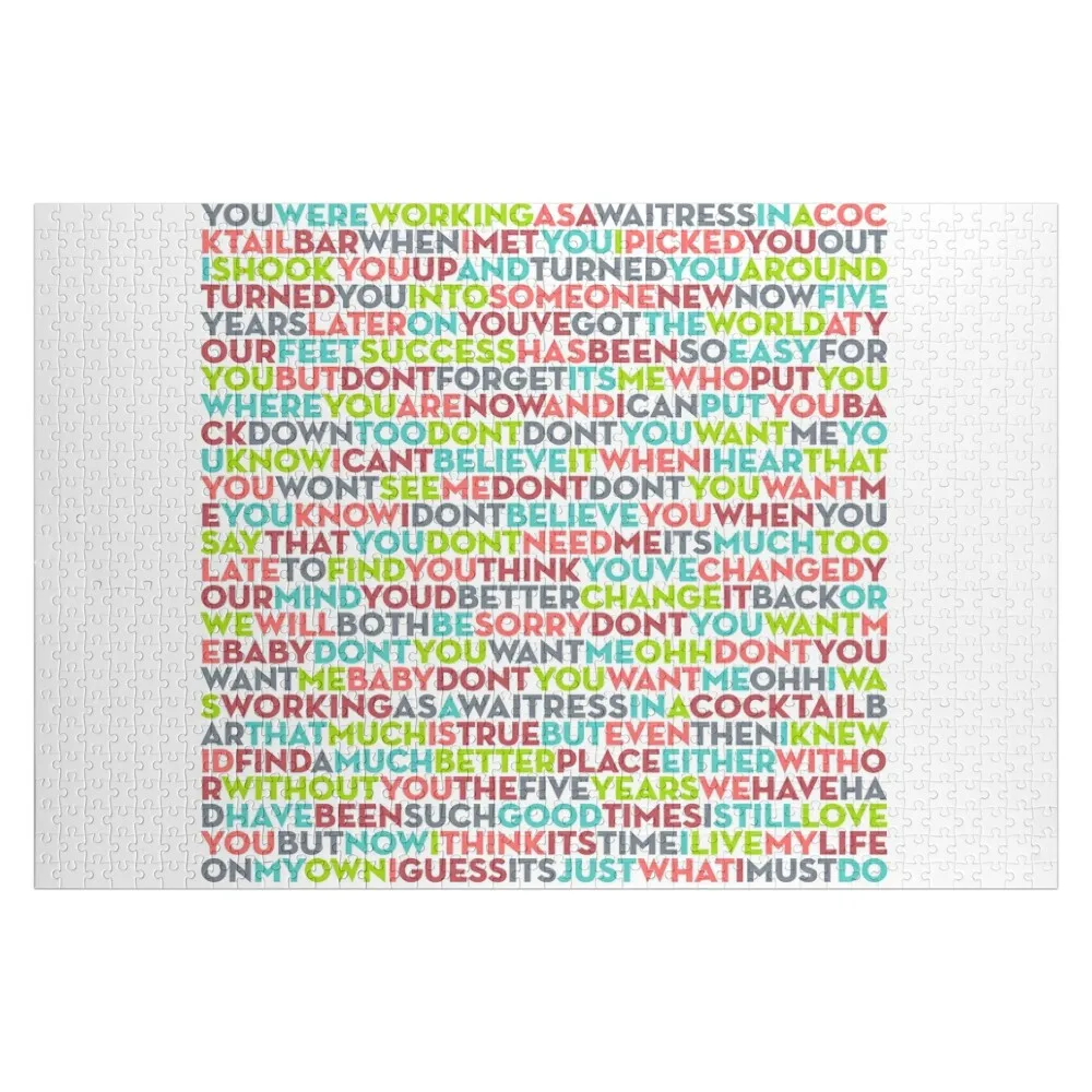 

Don't You Want Me - The Human League (lyrics) v.3 Jigsaw Puzzle Custom Child Gift Custom Gifts Puzzle