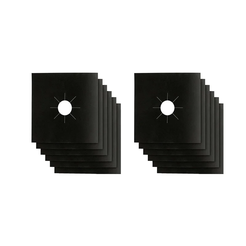 A20M 12X قابلة لإعادة الاستخدام غير لاصقة نطاق الغاز الأسود موقد الموقد العلوي يغطي بطانة حامي