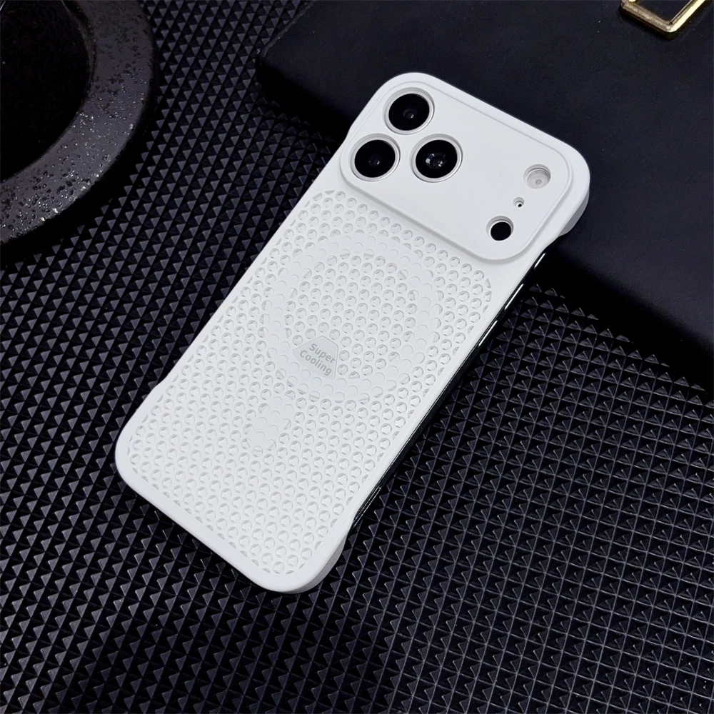 Wärmeableitende Wabenstruktur-Kühlhülle für iPhone 18 17 16 15 14 13 12 11 Pro Max mit Magsafe Magnetischer Rahmenloser Abdeckung – Detail 5