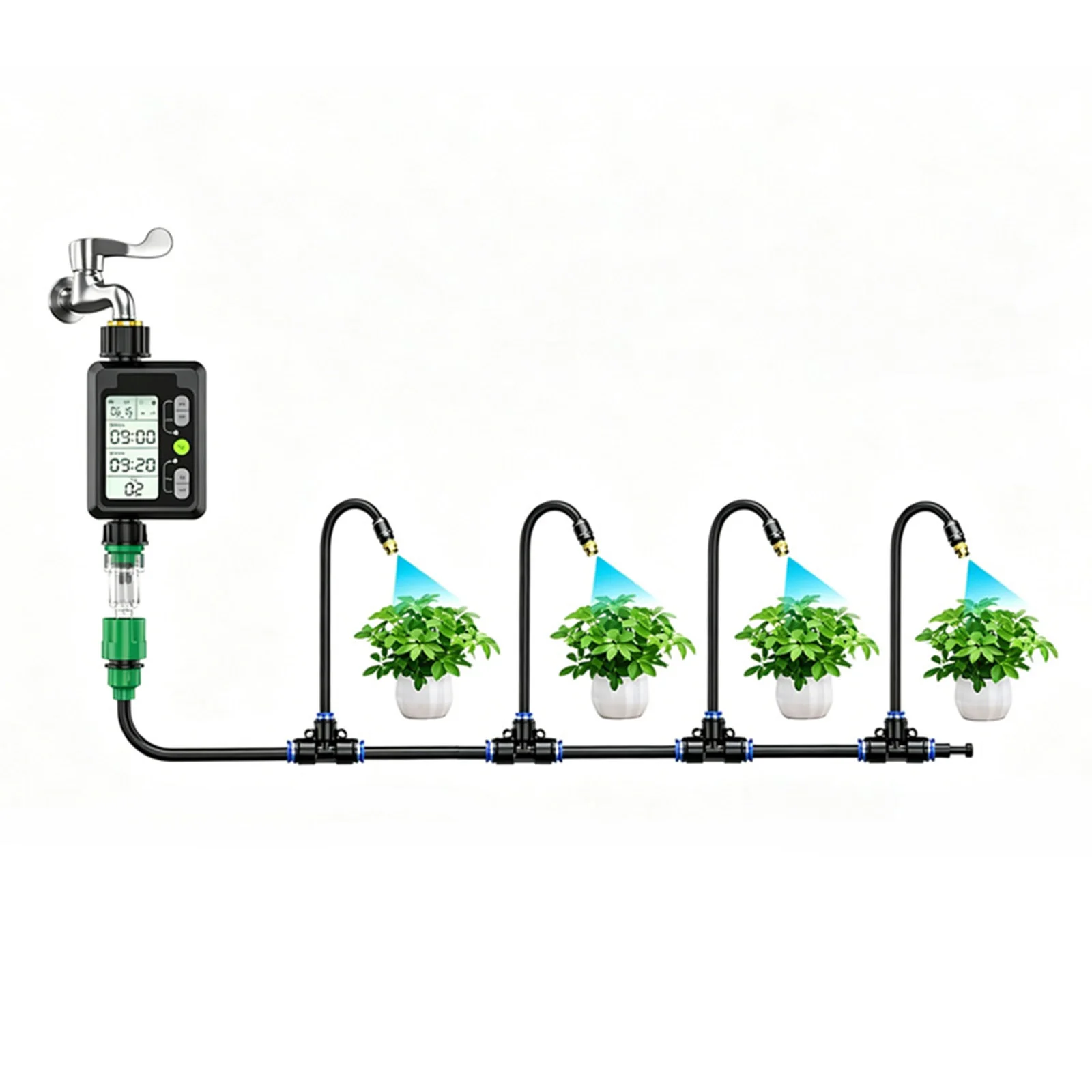 

8×12mm PE Micro Drip Irrigation Hose Automatic Timing Watering Equipment Outdoor Garden Watering Kit