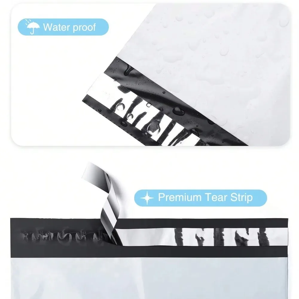 100pcs Self-adhesive Packaging Bag Waterproof Sealing Sealed Express Mail Bag Express Logistics Dustproof Delivery Bag - view 5