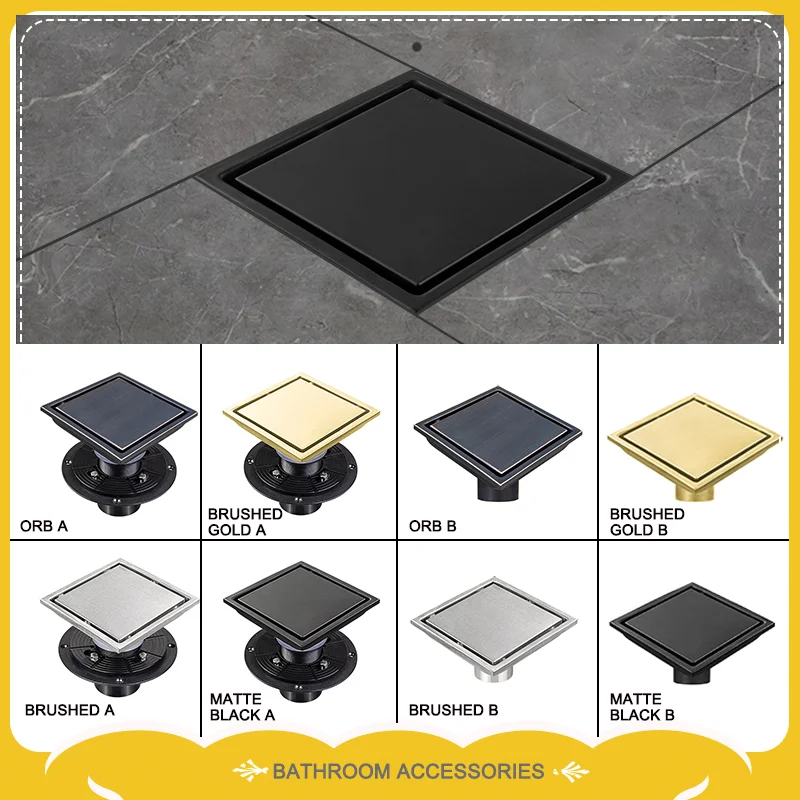 Dreno de Piso de Invisível Desodorante Quadrado Filtro de Lixo Dreno de Chão de Chuveiro Filtro de Água Acessórios do Banheiro Aço Inoxidável