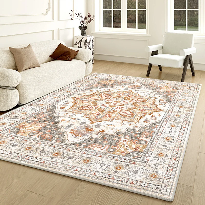 

Classic Persian Carpet For Living Room Retro Home Rugs For Bedroom 2024 New Sofa Coffee Table Floor Mats Soft Tatami Area Rug