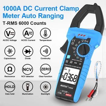 Mestek Amperometric Clamp Meter Pliers Ammeter Auto Multimeter 1000A AC DC Current Test Digital Clamp Meter iFlex Current Clamp