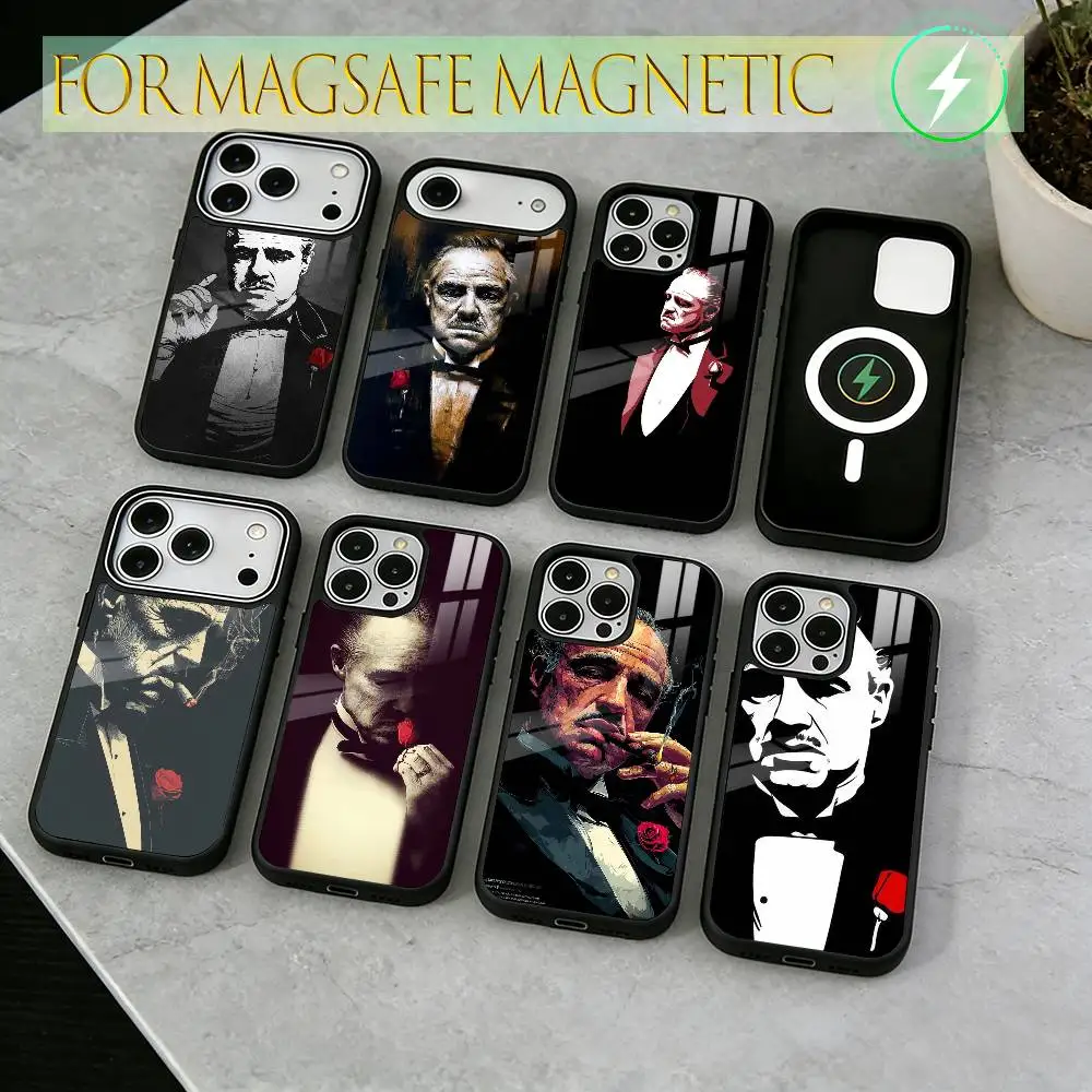 

Don Vito Corleone Phone Case For iPhone17,16,15,14,13,12,11 Plus,Pro Magnetic with Magsafe Wireless Charging