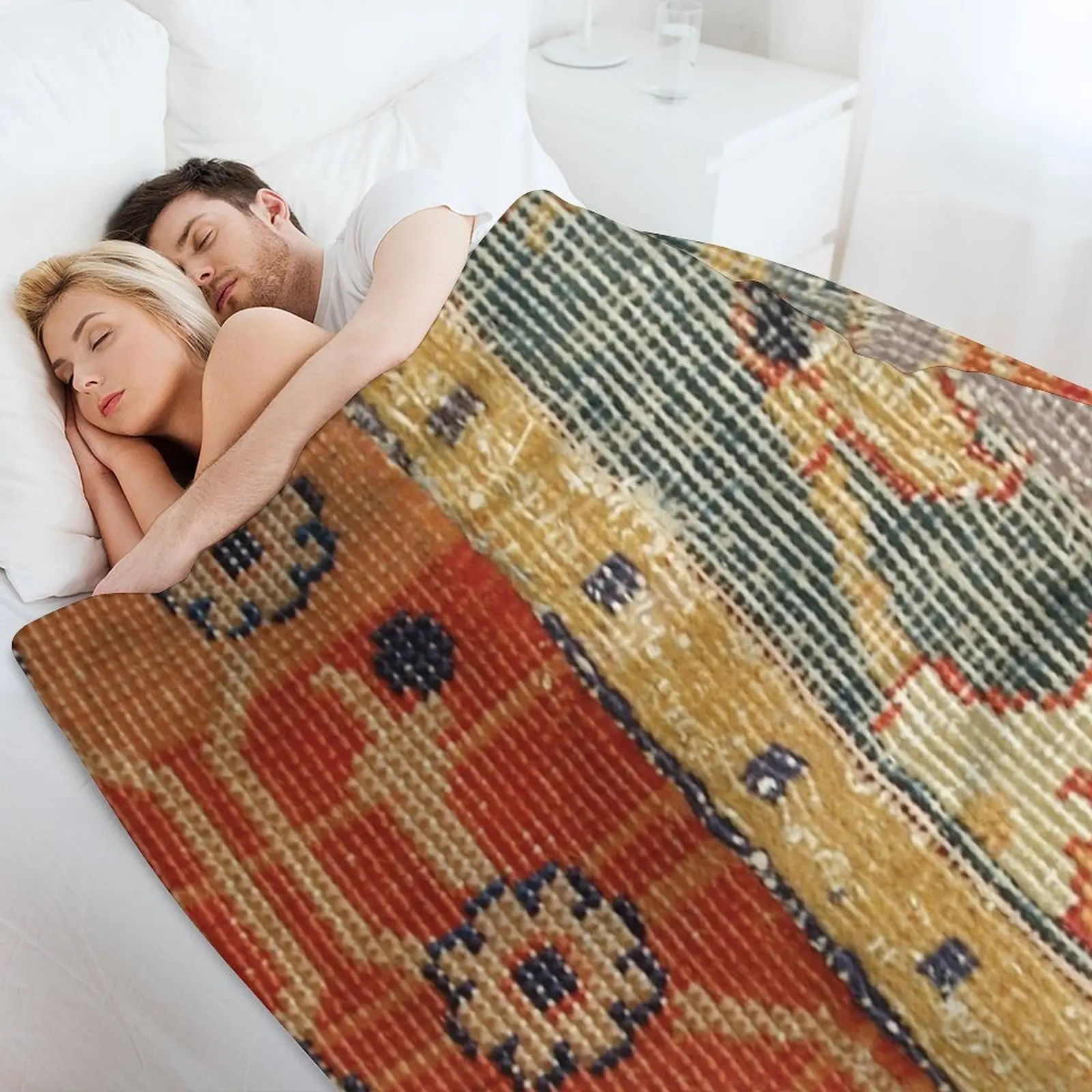 Coperta antica Kilim 10 coperte per pisolino in flanella sottile e pelosa