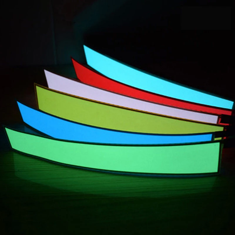 1Pcs 12V Flexible EL Light Panel Electroluminescent Back Light Strip Lamp for Home Car Party 30.3x5.3cm