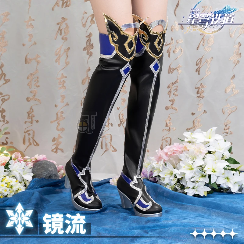 

Cos Honkai: Star Rail Jingliu Cosplay Customisation Prop Shoes Anime Games Roles Accessory Long Boots Female