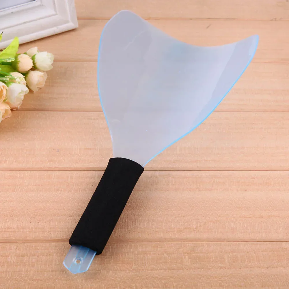 Hairdresser Plastic Face Spray Shield Haircutting Mask Protect Eyes Shield with Handle Hair Spray Mask for Home Barber Salon
