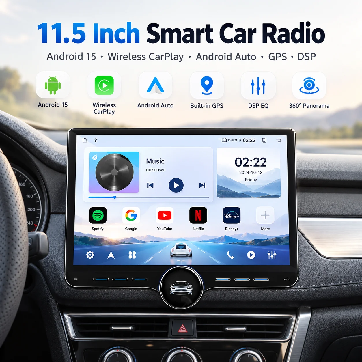 11.5 Inch Android 15 Car Radio For Renault Megane 3 Fluence 2008-2015 Wireless CarPlay Android Auto GPS Navigation Touch Screen