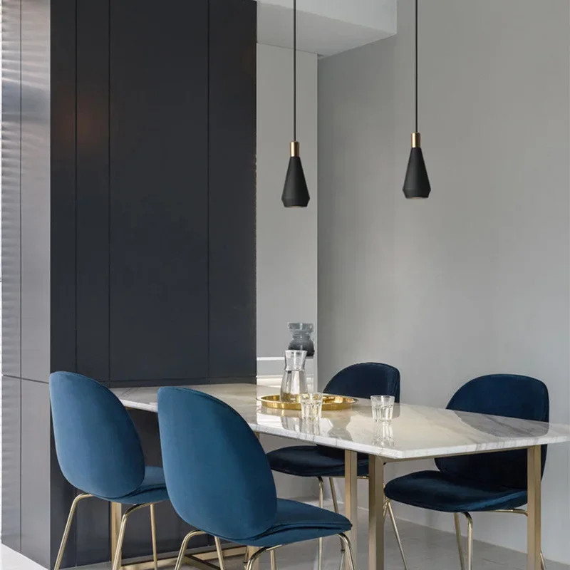 Aisilan Led Luxe Hanglamp Moderne Keuken Slaapkamertafel Eetkamer Hanglamp Huis Kroonluchter Zwart Metalen Lampenkap