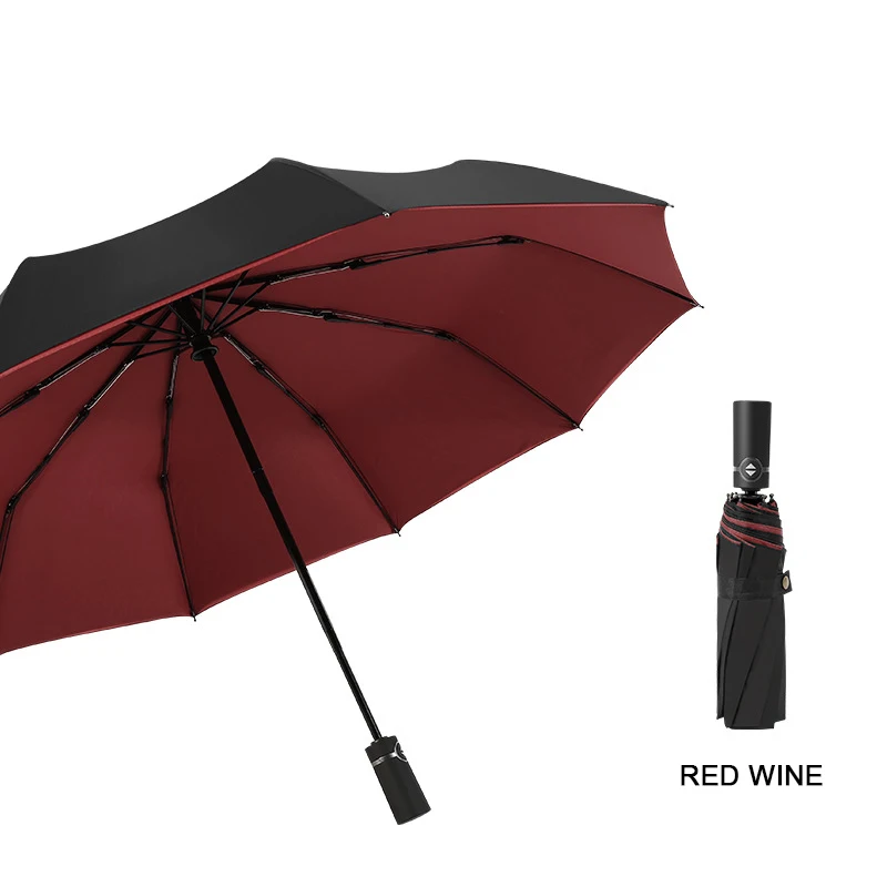 

Automatic Folding Double Yellow Umbrella Female Male Ten Bone Car Luxury Large Business Umbrellas Men Rain Women Gift Parasol