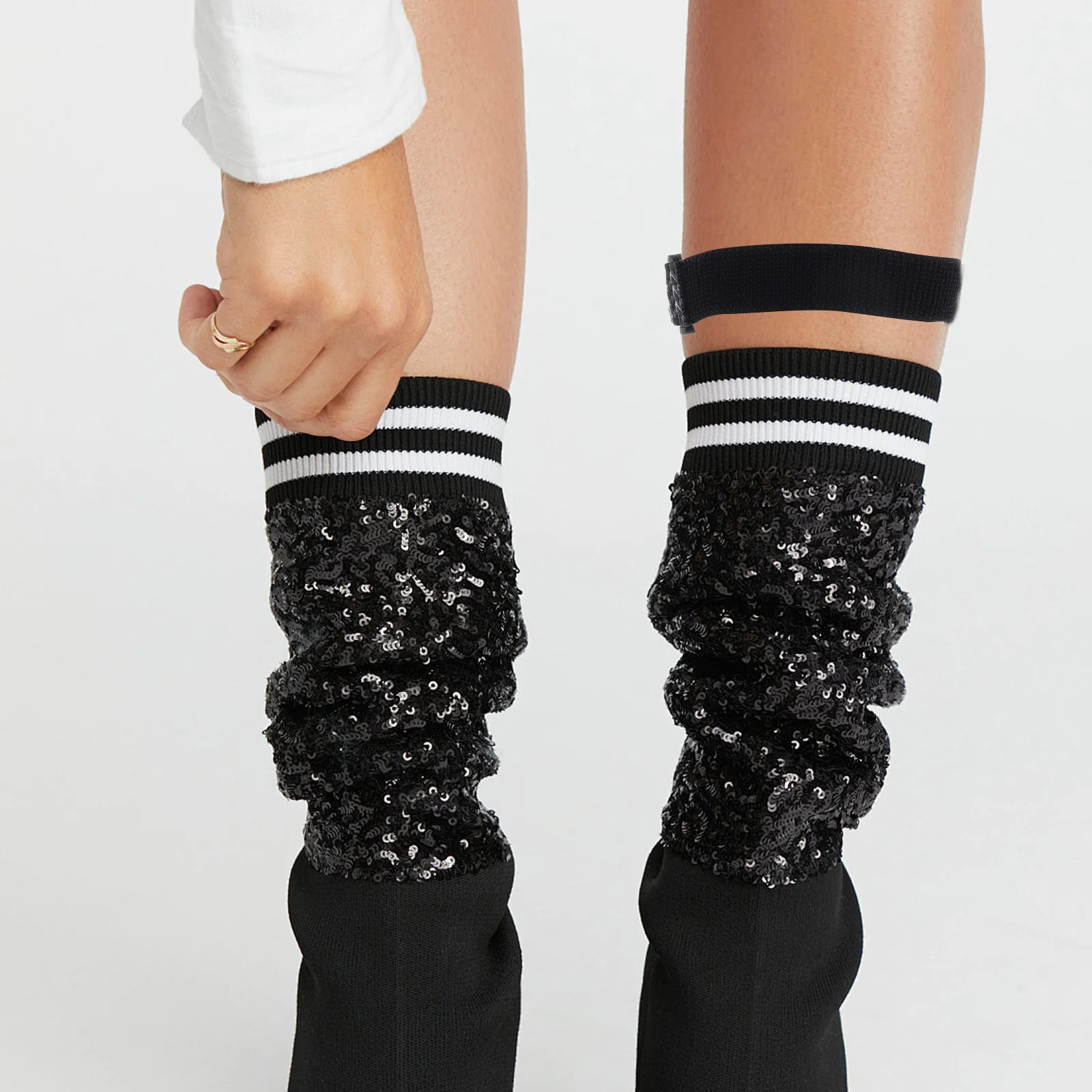 2Pcs Adjustable Boot Stay-Up Straps High Knee Boots Hook Loop Fasteners Anti-Slip Boot Retention Belt Comfortable Fit