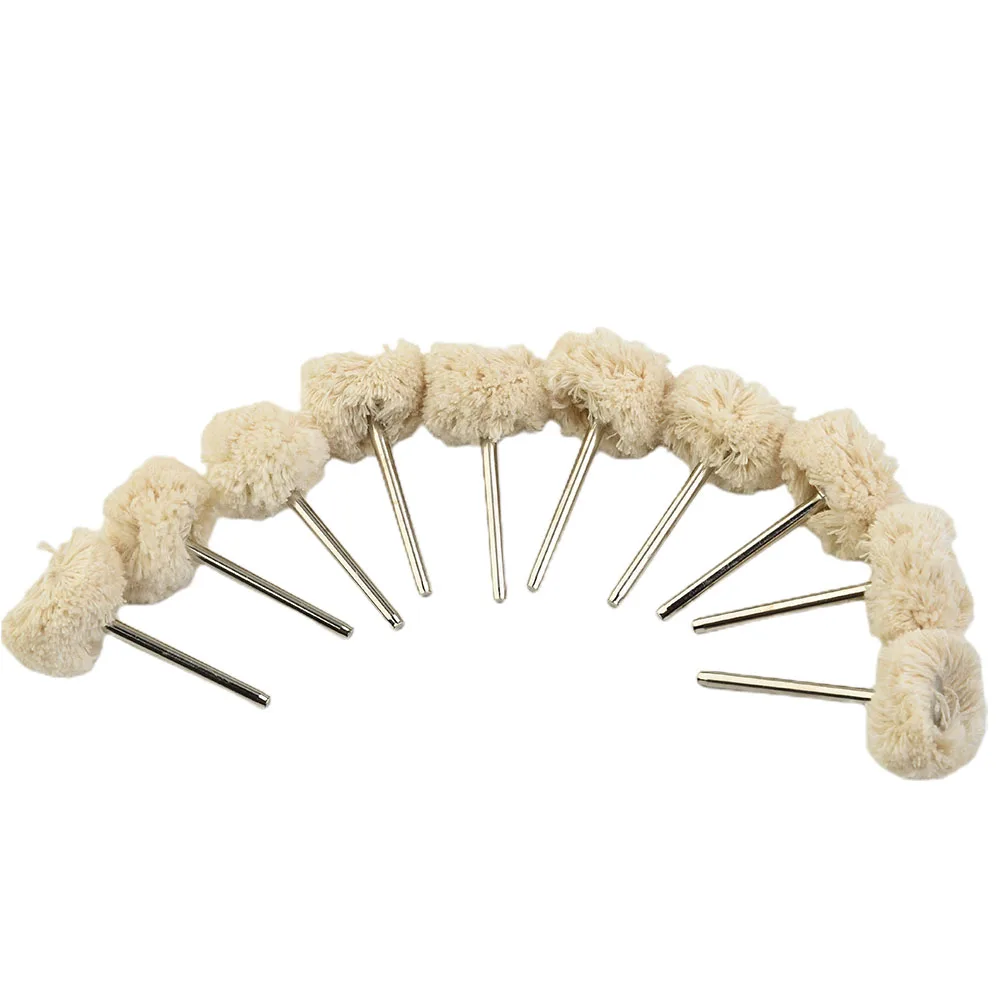 High Quality Polishing Wheels Polish Wheel Set Suitable For Grinding Machine 1 Inch Wool 10 Pieces Wool + Metal For Rotary Tool