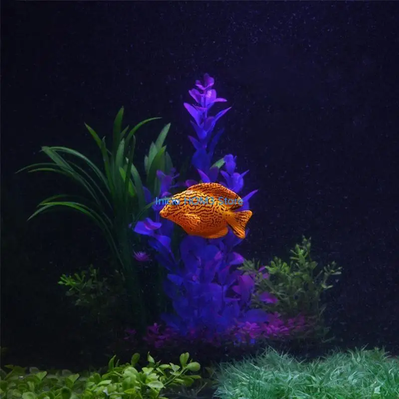 A5YD Artificial Moving Fish Floating Silicone Fish with Suction Cup Fishing Line