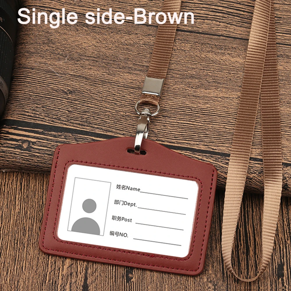 

Access Card Holder Office Work Certificate Identity Name ID Card Cover With Neck Lanyard Badge Card Case Credit Card Holder