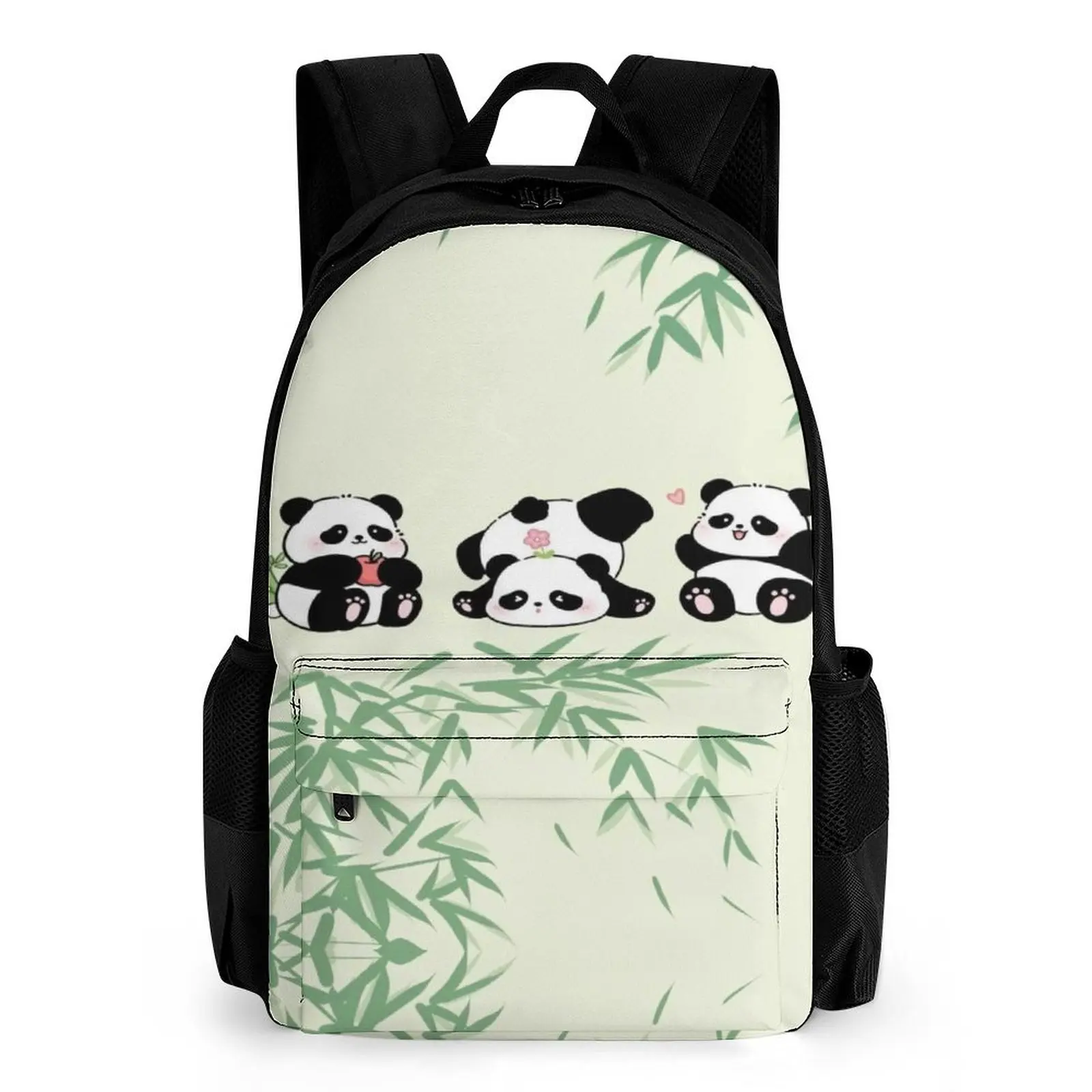 Panda Schoolbag Kawaii Cute Panda Pocket Backpack Back-To-School Season New Custom Pattern Schoolbag 2024