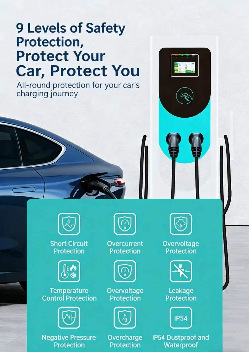 Carregador Inteligente de Veículos Elétricos de 120-160KW DC, Direto da Fábrica, para Estação de Carregamento Comercial e Estacionamento de Supermercados