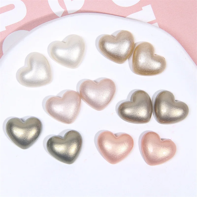 Wholesale 100pcs/lot color print cartoon hearts shape resin cabochon beads diy jewelry garment/hair accessory