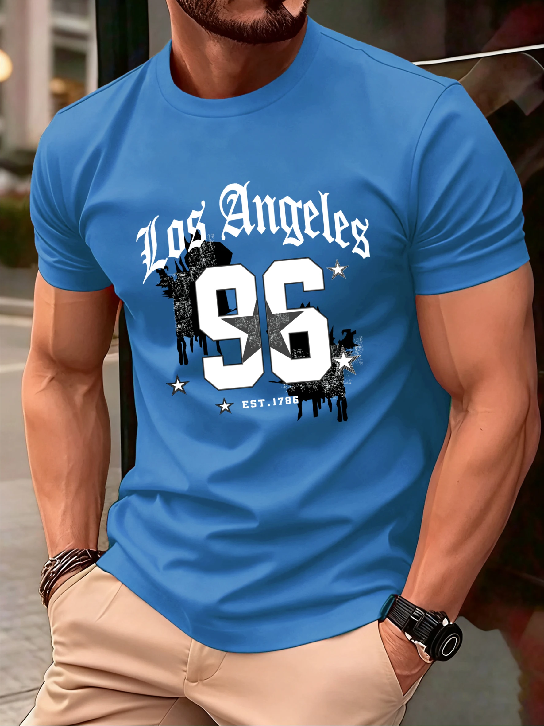 Berühmte American City Est 1786 Print T Shirts Männer Baumwolle Sommer T-Shirt Lose Casual Kleidung Unisex All-Match Oansatz Kurzarm