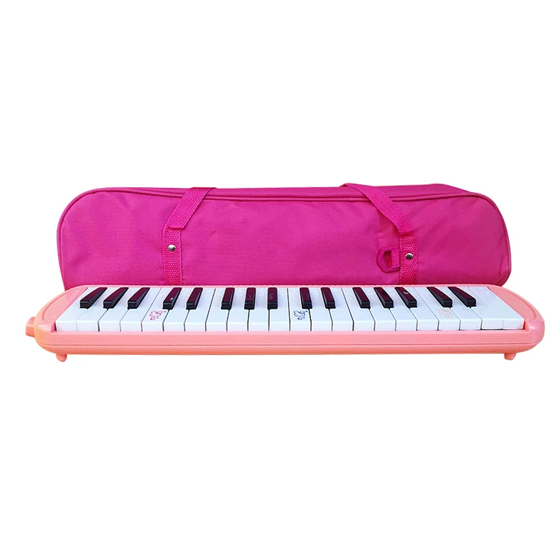 37 Keys Melodica Instrument, Soprano Melodica Air Piano Keyboard Pianica with Long Mouthpieces and Carrying Bag