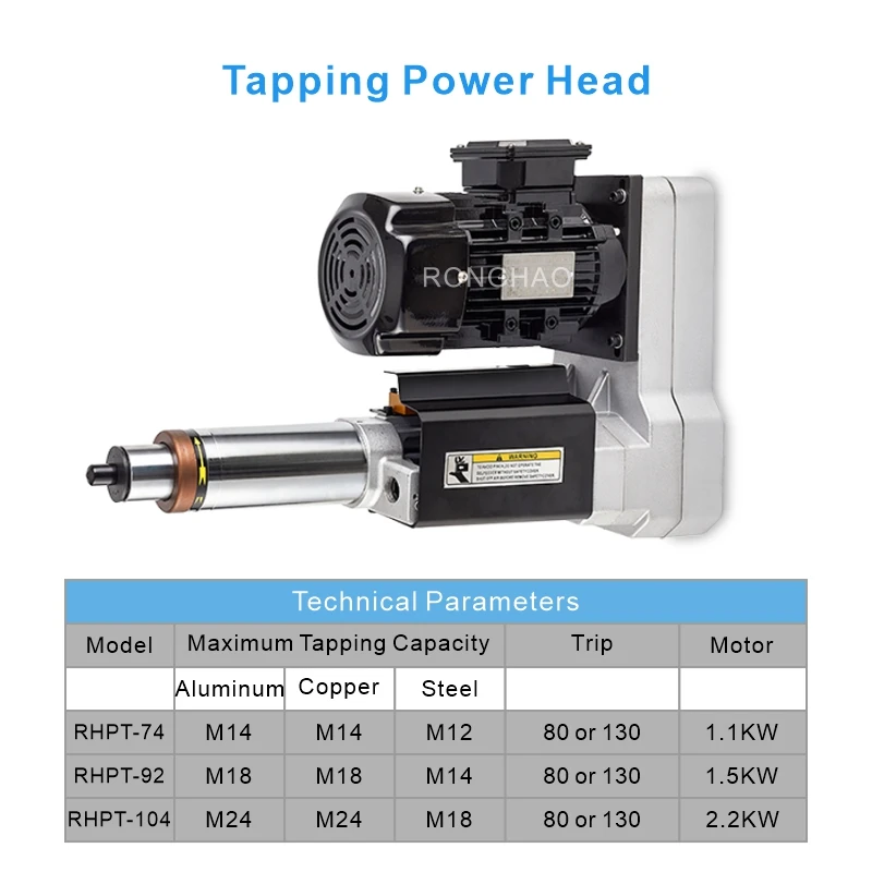 Robust Tapping Spindle Unit RHPT-74 With Precision Gear Screw Transmission For SPM Machine Tool