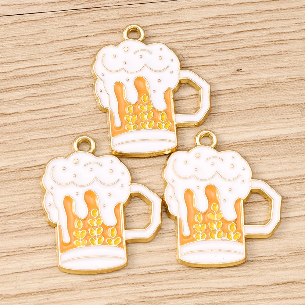 Tusember Lustige Emaille Bier Flasche Charms Bier Becher Anhänger Fit Bar Souvenir Nacht Party Halsketten DIY Handgemachten Schmuck Erkenntnisse – Detail 4