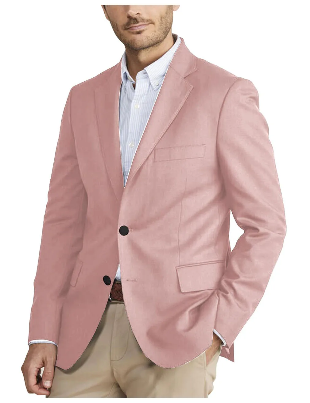 

High Quality Pink Men's Suit Business Slim Fit Single Buttons Suits Jacket Men Casual Fashion Wedding Groom Tuxedo Blazer Coat