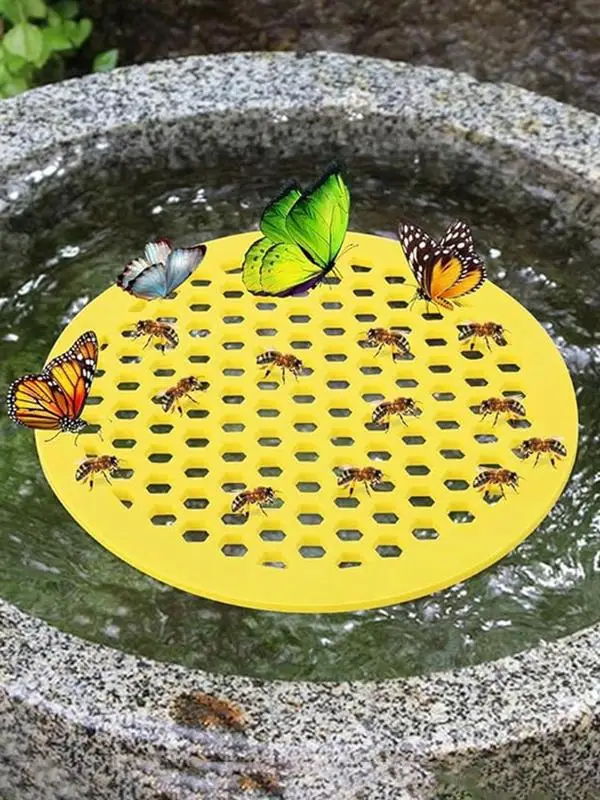 Floating Bee Waterer Floating Station Island Waterer Bee Waterer & Butterfly Water Stations for Outside Outdoor Garden Bee Bath
