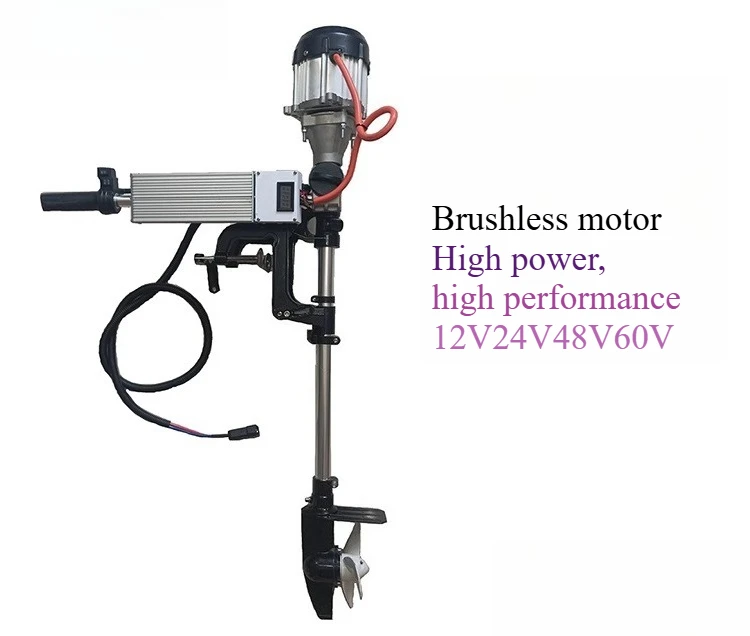 Brushless Electric Outboard Motor Aluminum Alloy Lightweight for Kayak Fishing Boat Raft Efficient Propeller System