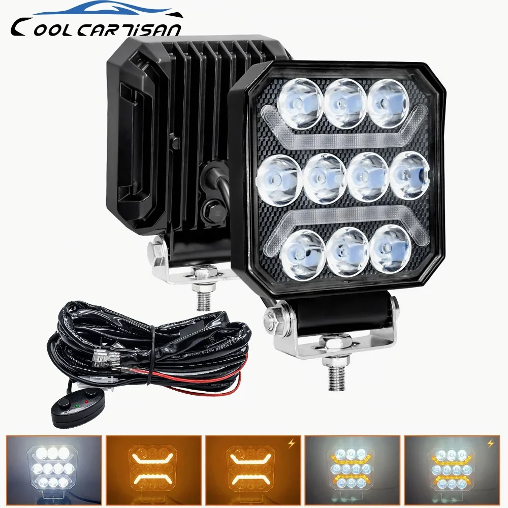 4inch Combo Work Light LED Light Bar harness 12v 24V Miles Projector Car Daytime Driving for 4x4 Boat ATV Barra LED Headlights