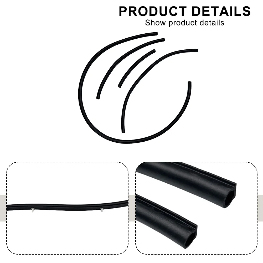 

Rubber Trim Weatherstrip Weatherproofing For Hood Replacement Installation Wear-resistant Made For 2001-2006 Models