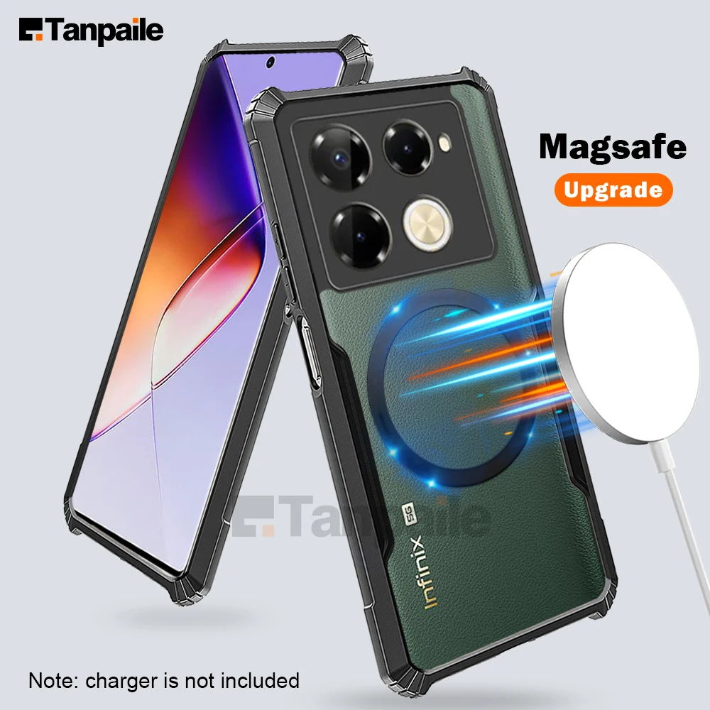 Magnetic Case For INfinix Note 40 Pro Case Note40 Pro+ Plus CASE Shockproof Funda Wireless Charging Magsafe Bumper Phone Cover