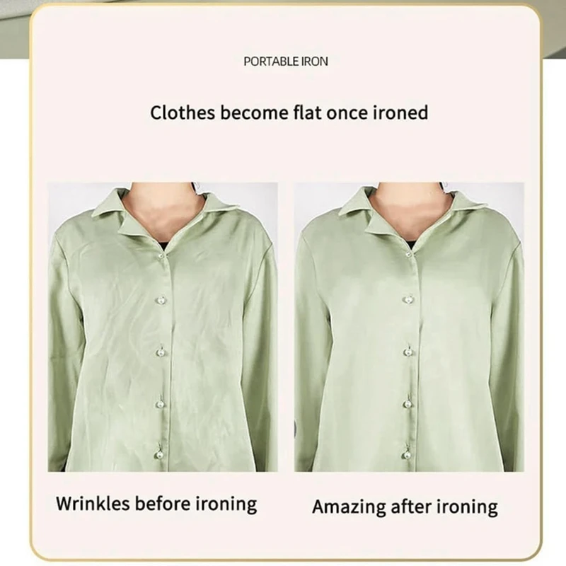 Mini máquina de planchar, vaporizador de hierro portátil, mini máquina de planchar de mano para viajes y mano, enchufe blanco de la UE