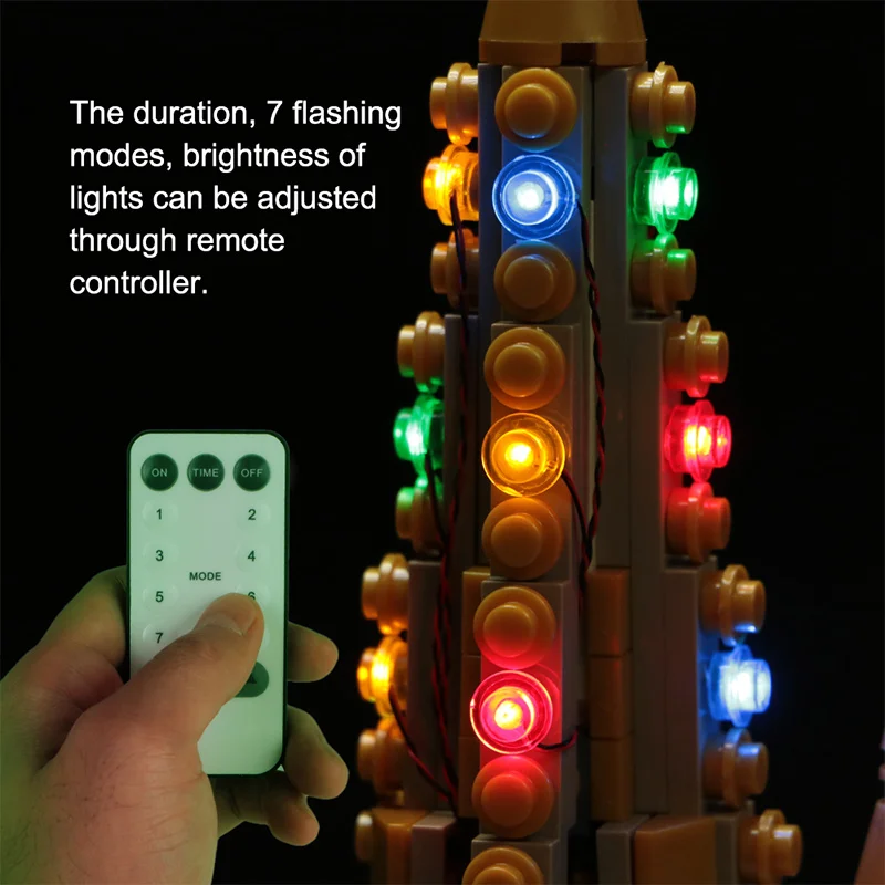 12pcs 1X1 Dot Water Lamp Circulate 8 Modes Building Blocks DIY Multi-Function Light Toy Car Street Tree House Twinkle Brick