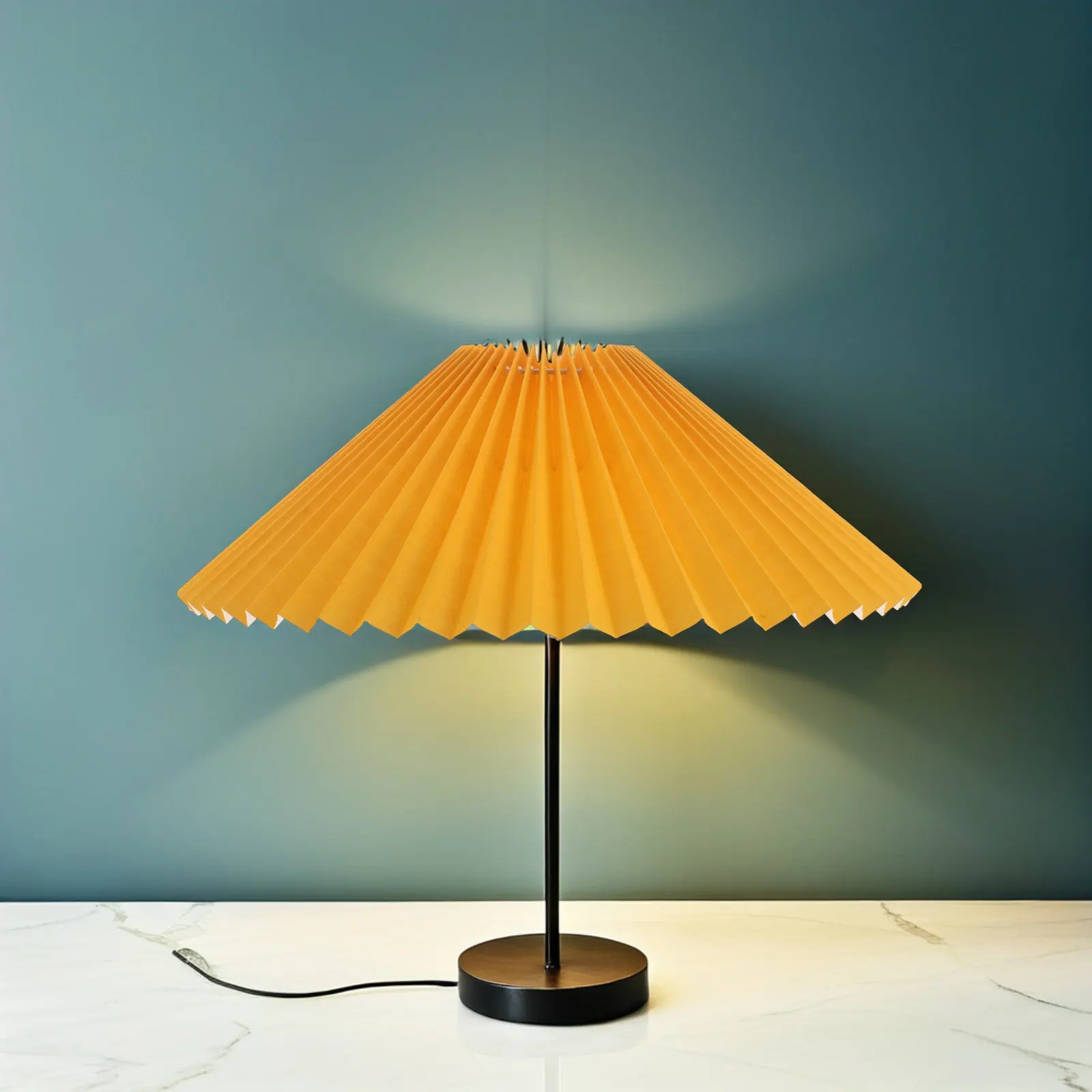 Pleated Fabric Lamp Shade Bell Lampshade Cover Table Bedside Floor Lamps Sage Green Light Shade Cloth Replacement 4.7 Tops X