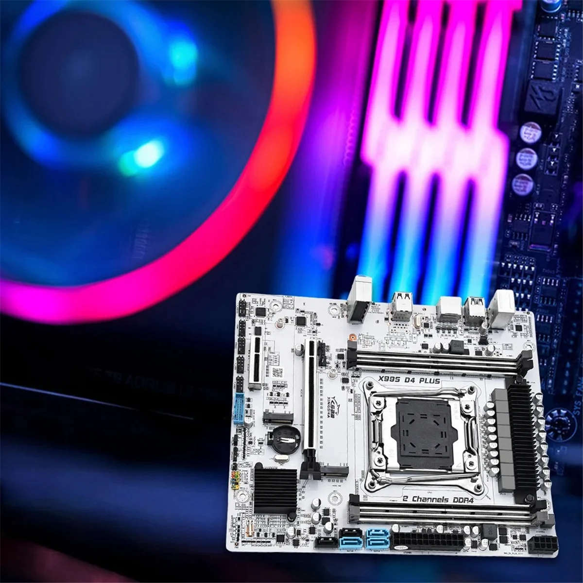 ABJG-X99S D4 PLUS لوحة أم للكمبيوتر 4XDDR4 LGA2011-3 USB3.0/2.0 SATA 3.0/2.0 يدعم M.2 NVME/NGFF