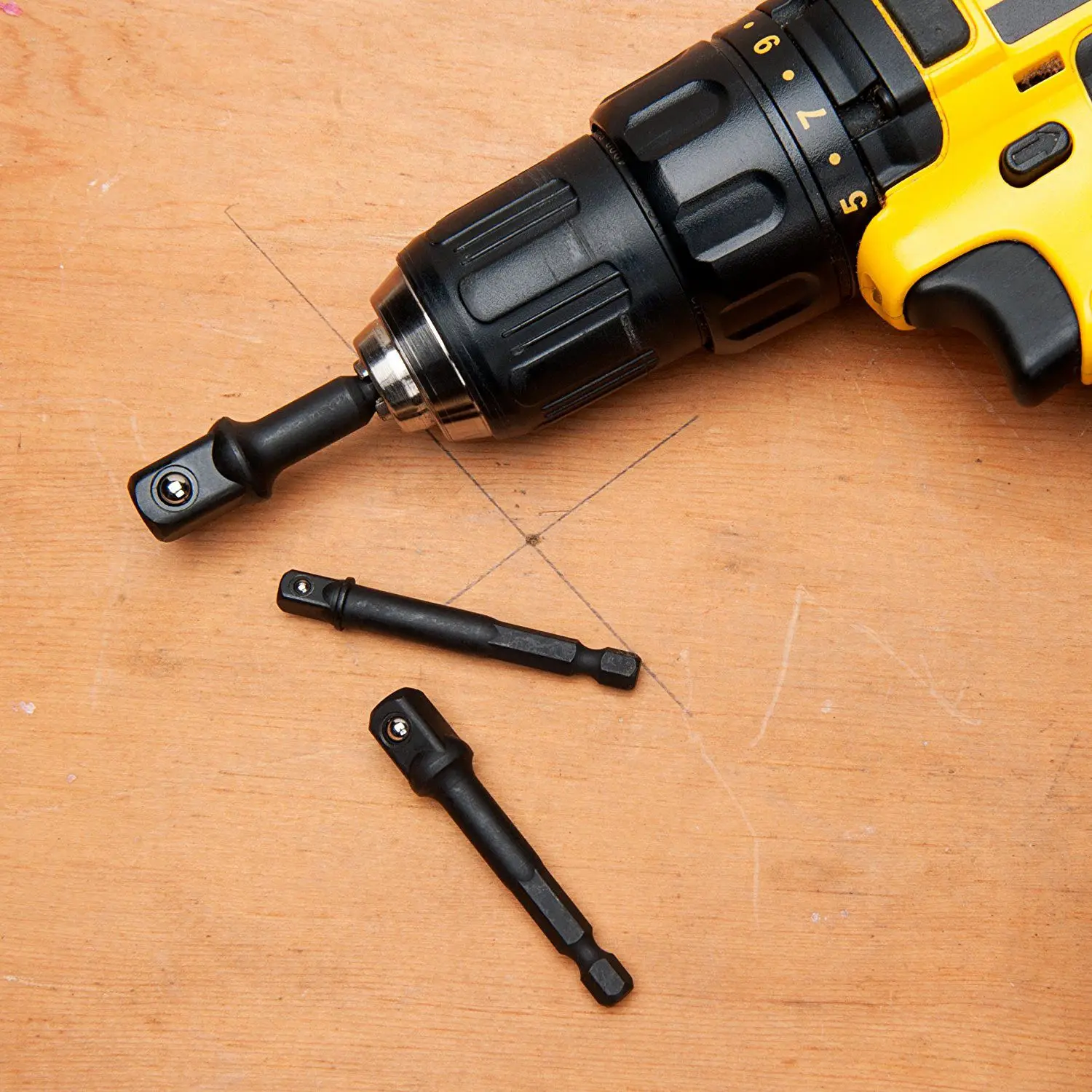 MALL Impact Grade Socket Adapter/Extension Set | Turns Power Drill Into High Speed Nut Driver | 1/4 inch, 3/8 inch, and 1/2 inch