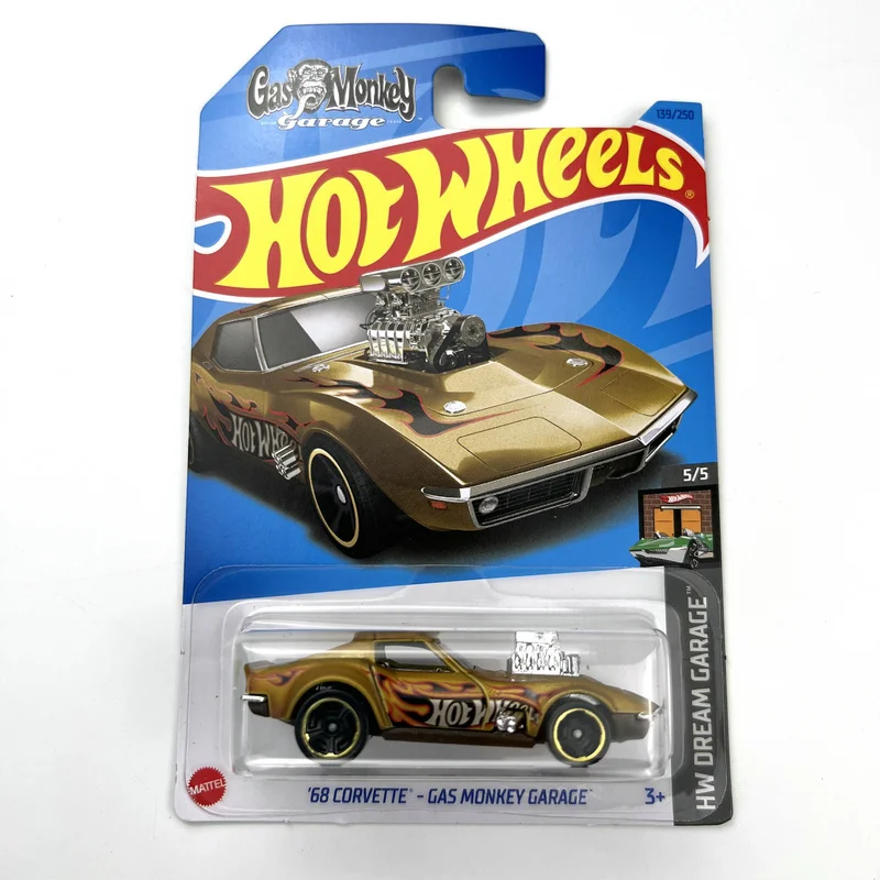 

2023-139 Hot Wheels Cars 68 CORVETTE - GAS MONKEY GARAGE 1/64 Metal Die-cast Model Collection Toy Vehicles