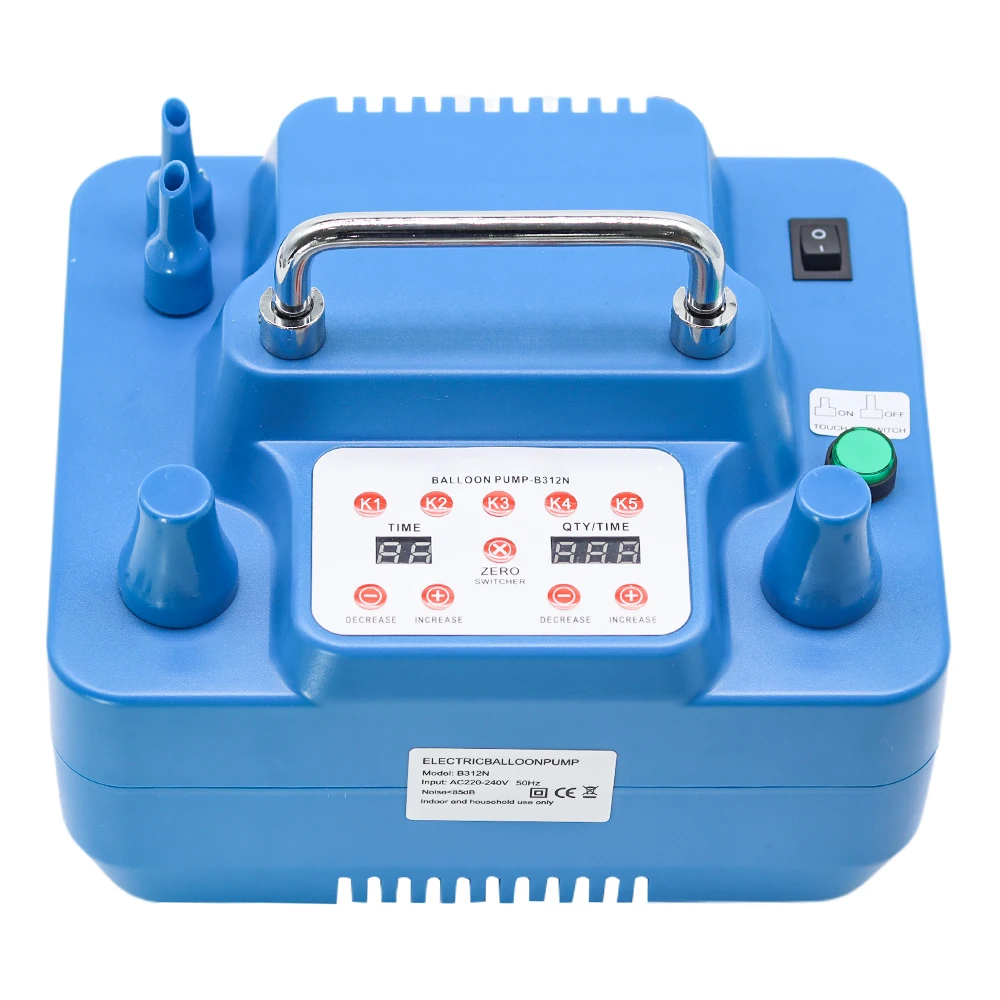 Electric Balloon Pump 800W With Timer Dual Holes Professional Inflator With Memory Function Foot Switch 800W