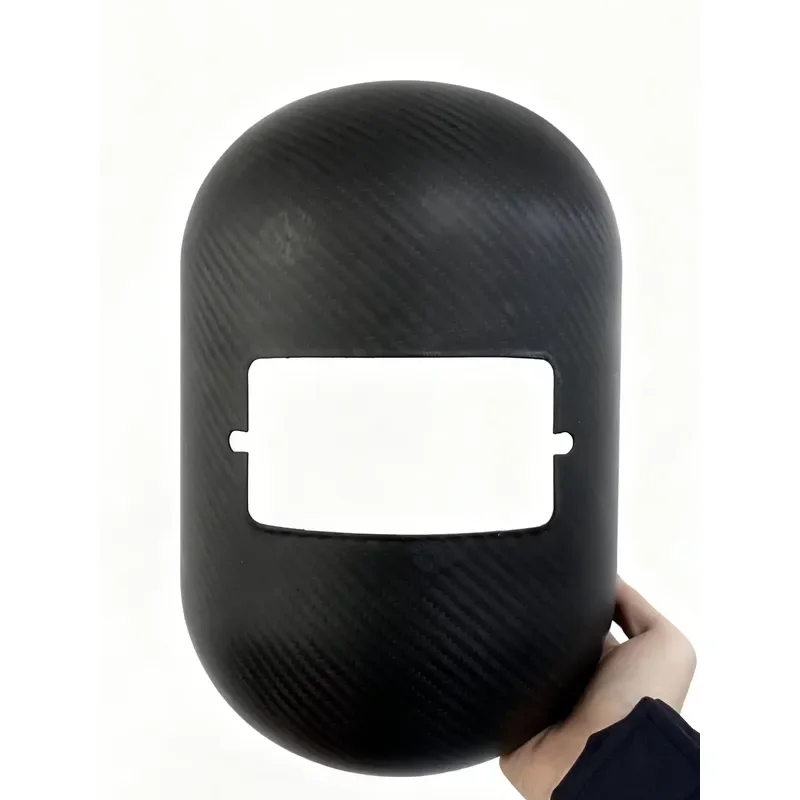 Carbon Fiber Welding Helmet True Color Auto Darkening Wide View Anti-Fog Safety Shield Lightweight Durable for Heavy Industry