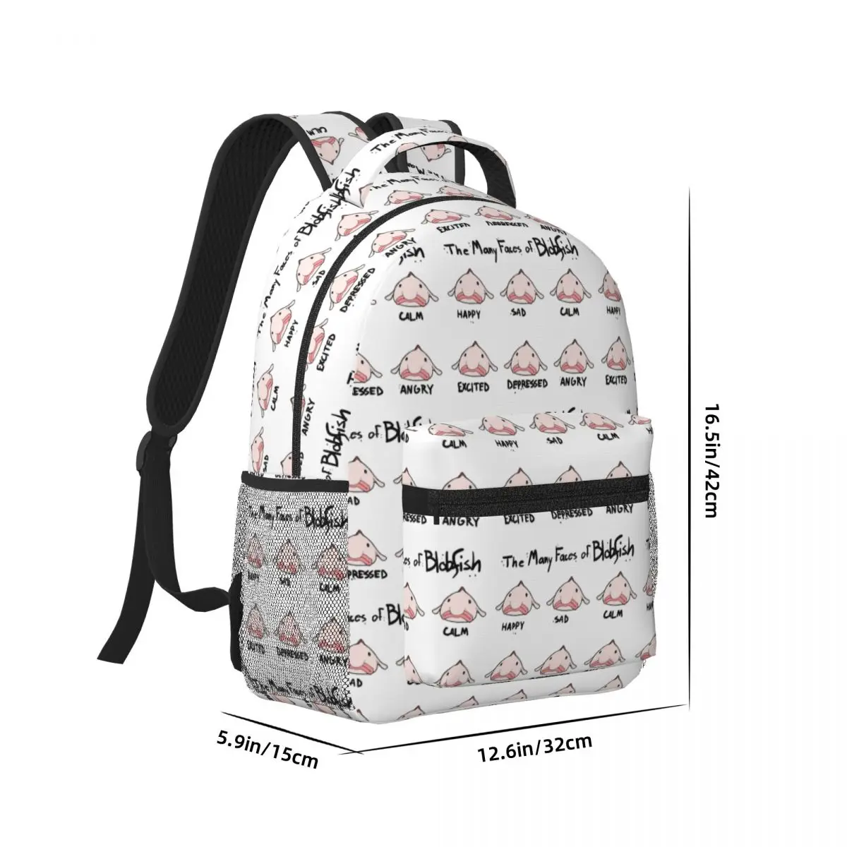 The Many Faces Of Blobfish Woman Backpacks Boys Girls Bookbag Fashion School Bags Portability Laptop Rucksack Shoulder Bag