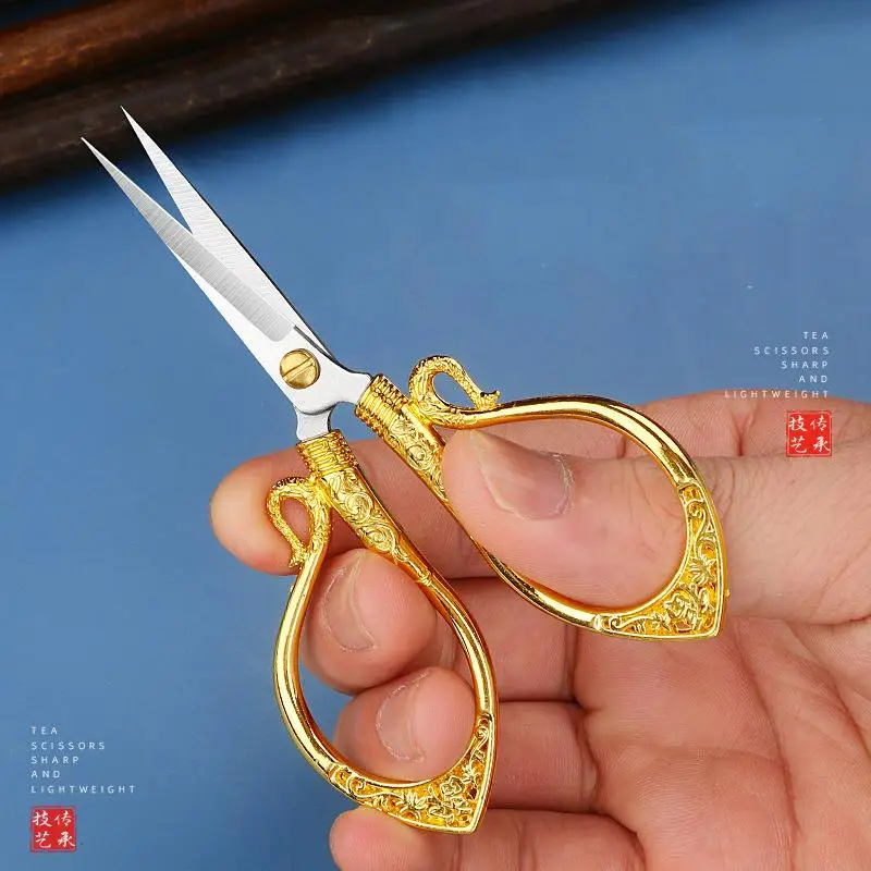 Stainless Steel Vintage Scissors Sewing Fabric Cutter Embroidery Scissors Tailor Scissor Cross Stitch Cutting Sewing Accessories
