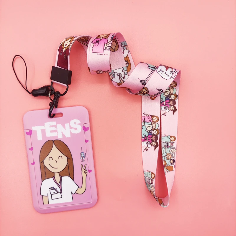 TENS TCAE Ausweishalter mit Umhängeband für Ärzte und Krankenschwestern, Kreditkartenetui, Halsband, Kartenhalter, Handyband, Ausweiszubehör, Geschenk – Detail 14