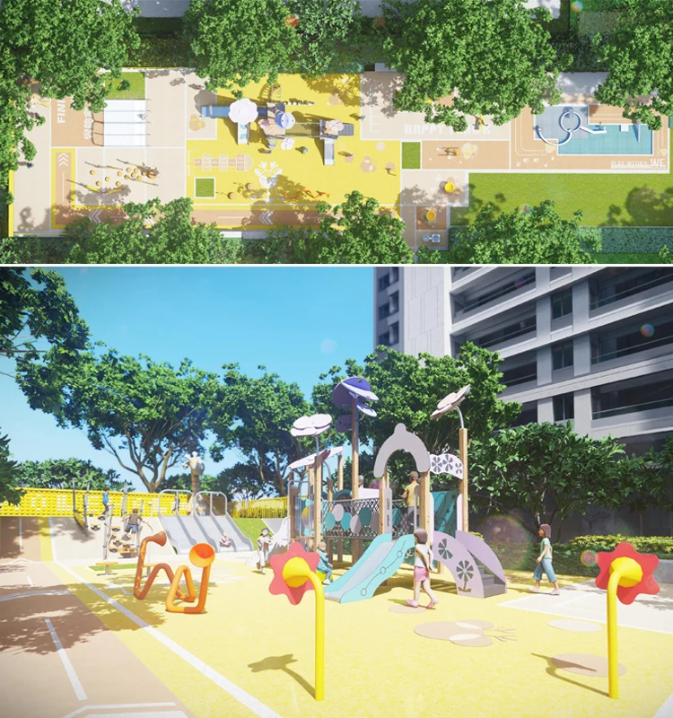 Playground Seesaw, Commercial Teeter-totter for Kids and Adults, Suitable for Community Kindergarten and City Park