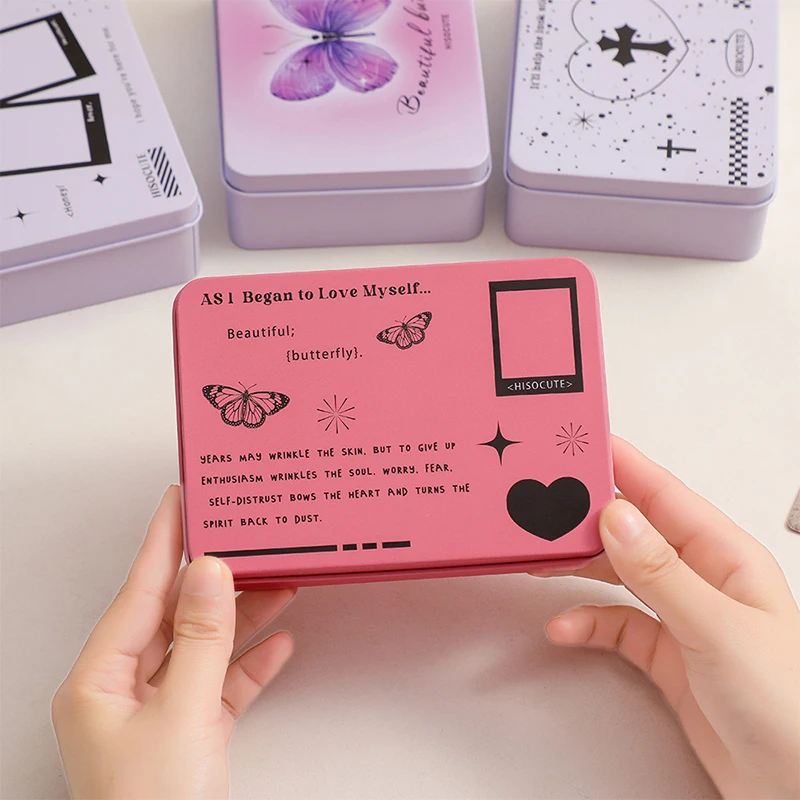 خمر الكرتون القصدير التخزين المنظم مختومة جرة صندوق التعبئة والمجوهرات المنظم المعادن تخزين علب المدرسة القرطاسية صندوق تخزين