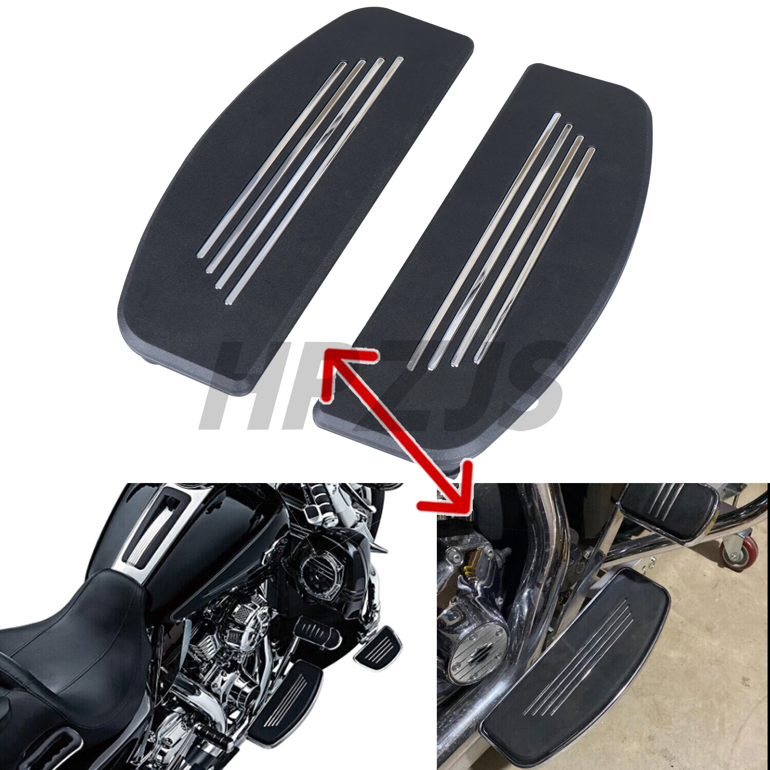 For Harley Motorcycle Touring Road King Electra Road Street Glide Rider Insert Floorboard Footboard